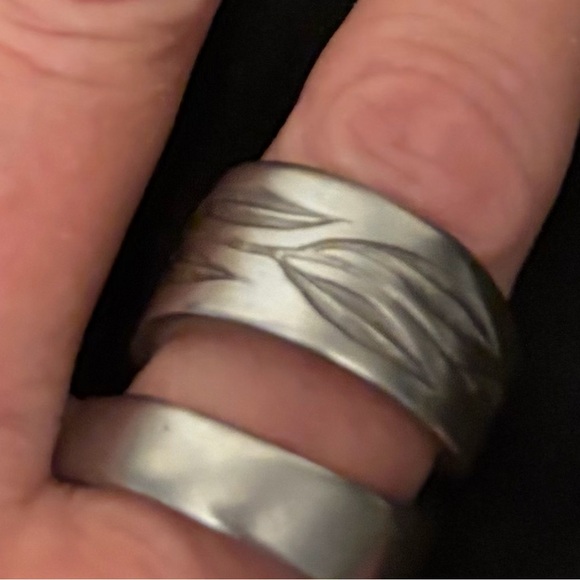 Elegant Silver Wrap Ring hand crafted spoon ring vintage silverware - Picture 3 of 6